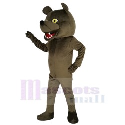 Brauner Grizzlybär Maskottchen-Kostüm Tier mit gelben Augen
