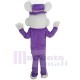 Friendly Purple Easter Bunny Mascot Costume Animal