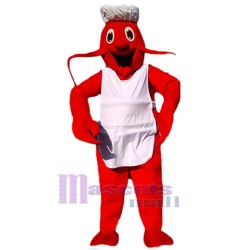Funny Chef Lobster Mascot Costume Ocean