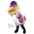 Poisson avec chapeau violet Costume de mascotte Océan