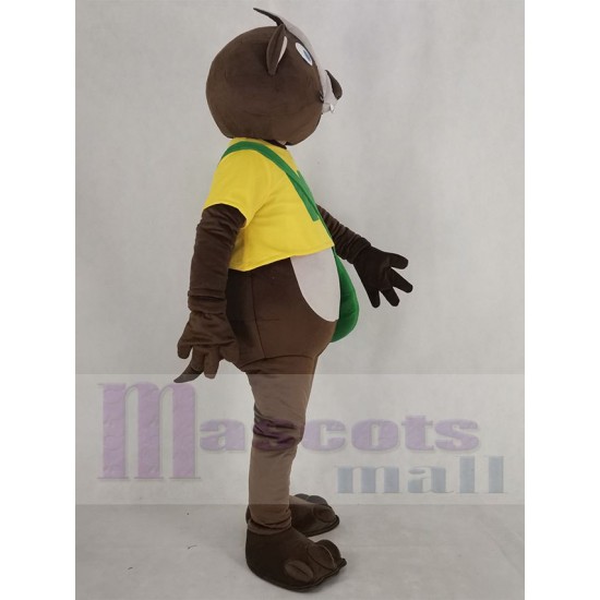 Wombat im gelben T-Shirt Maskottchen-Kostüm