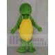 Tortuga verde feliz con caparazón amarillo Disfraz de mascota