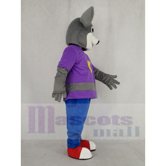Chuck E. Cheese Mouse Mascot Costume with Blue Pants