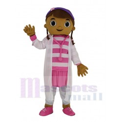Doc McStuffins Doctor Dottie Girl in White Uniform Mascot Costume