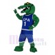 Alligator vert en sweat bleu Mascotte Costume