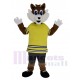 Sport Fuchs im gelben T-Shirt Maskottchen-Kostüm