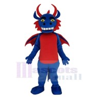 Blau und rot Fliegender Drache Maskottchen-Kostüm Tier
