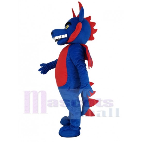 Bleu et rouge Dragon volant Mascotte Costume Animal