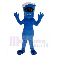 Vague bleue avec des lunettes noires Mascotte Costume