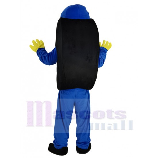 Bleu et Noir Pneu de cabine de pneu automatique Mascotte Costume