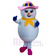 Happy Christmas Snowman Mascot Costume Cartoon