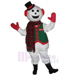 Cold Service Worker Snowman Mascot Costume Adult
