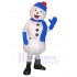 muñeco de nieve de navidad Disfraz de mascota con guantes azules