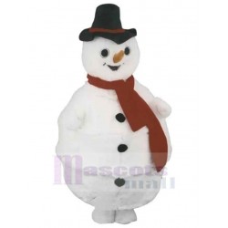 Joyeux bonhomme de neige mignon Mascotte Costume Dessin animé