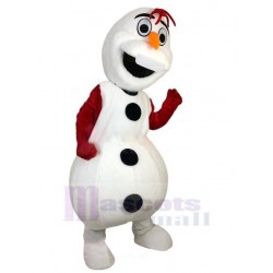 Energetic Snowman Olaf Mascot Costume Cartoon