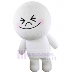 Smiling Snowman Doll Mascot Costume Cartoon