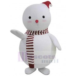 Christmas Blush Snowman Mascot Costume Cartoon