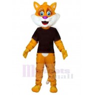 Tiger Mascot Costume Animal with Purple Nose