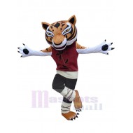 Kung Fu Tiger Mascot Costume Animal with Green Eyes