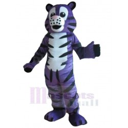 Cute Purple Tiger Mascot Costume Animal
