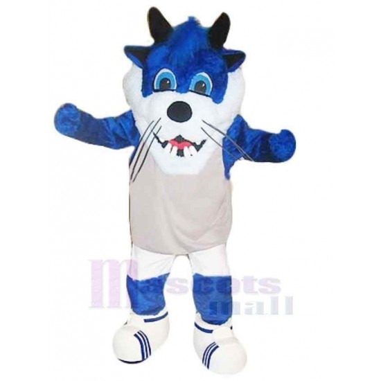 Sport Blauer Tiger Maskottchen Kostüm Tier