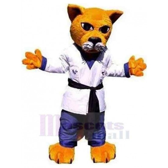 Tigre, entraîneur de taekwondo Costume de mascotte Animal