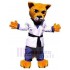 Taekwondo-Trainer Tiger Maskottchen Kostüm Tier