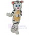 Tigre noir et blanc Costume de mascotte Animal aux yeux bleus