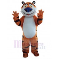 Fat Tiger Mascot Costume Animal with Blue Nose