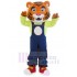 Power Tiger Mascot Costume Animal with Big Eyes