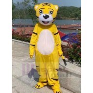 Gelber Tiger im Freien Maskottchen Kostüm Tier