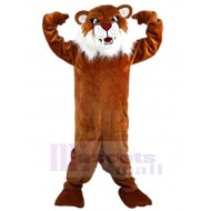 Power Brown Tiger Mascot Costume Animal Adult