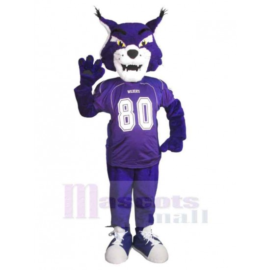Capable Purple Tiger Mascot Costume Animal