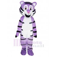 Süßer lila Tiger Maskottchen Kostüm Tier