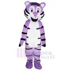 Cute Purple Tiger Mascot Costume
