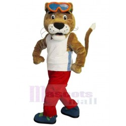 Diving Tiger Mascot Costume Animal