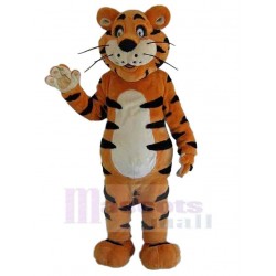 Docile Orange Tiger Mascot Costume Animal