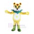 Tigre jaune avec bavoir feuille Costume de mascotte Animal