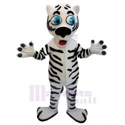 Tigre noir et blanc mince Mascotte Costume Animal