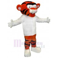 Tiger-Maskottchen-Kostüm-Tier im weißen Hemd