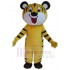 Netter schwarzer und gelber Tiger Maskottchen Kostüm Tier