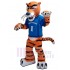 Fierce Tiger Mascot Costume Animal in Blue T-shirt