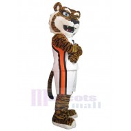 Brown Sport Male Tiger Mascot Costume Animal