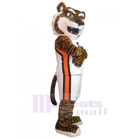 Tigre mâle sport brun Mascotte Costume Animal