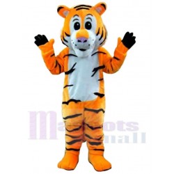 Orange Tiger Mascot Costume Animal with Black Stripes 