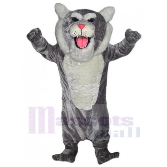 Bellowing Grey Tiger Mascot Costume Animal