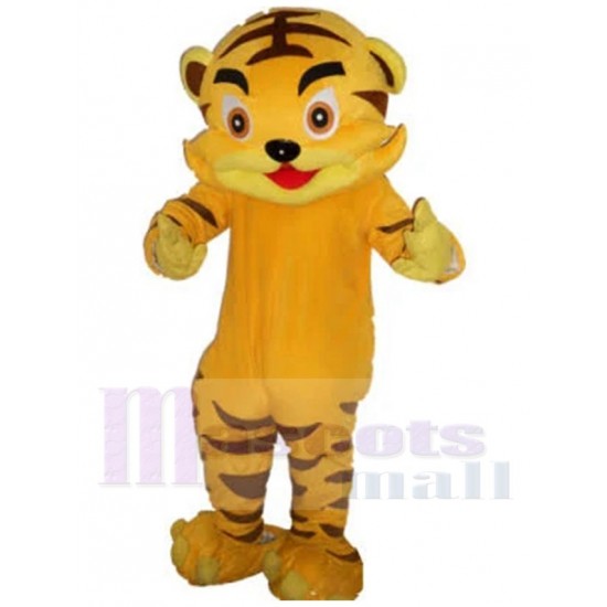 Gelber Baby-Tiger Maskottchen-Kostüm Tier