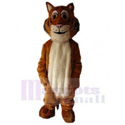 Brown and White Plush Tiger Mascot Costume Animal