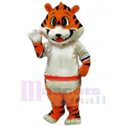 Petit tigre souriant Mascotte Costume Animal