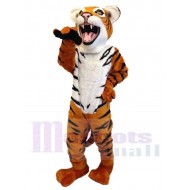 Heftiger brauner und weißer Tiger Maskottchen-Kostüm Tier